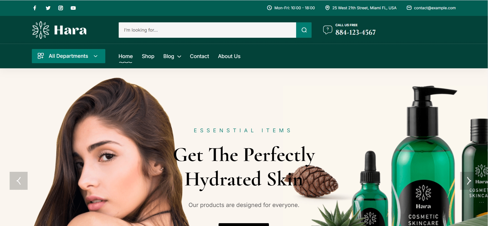 WP08网站模板化妆品时尚用品商城